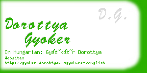 dorottya gyoker business card